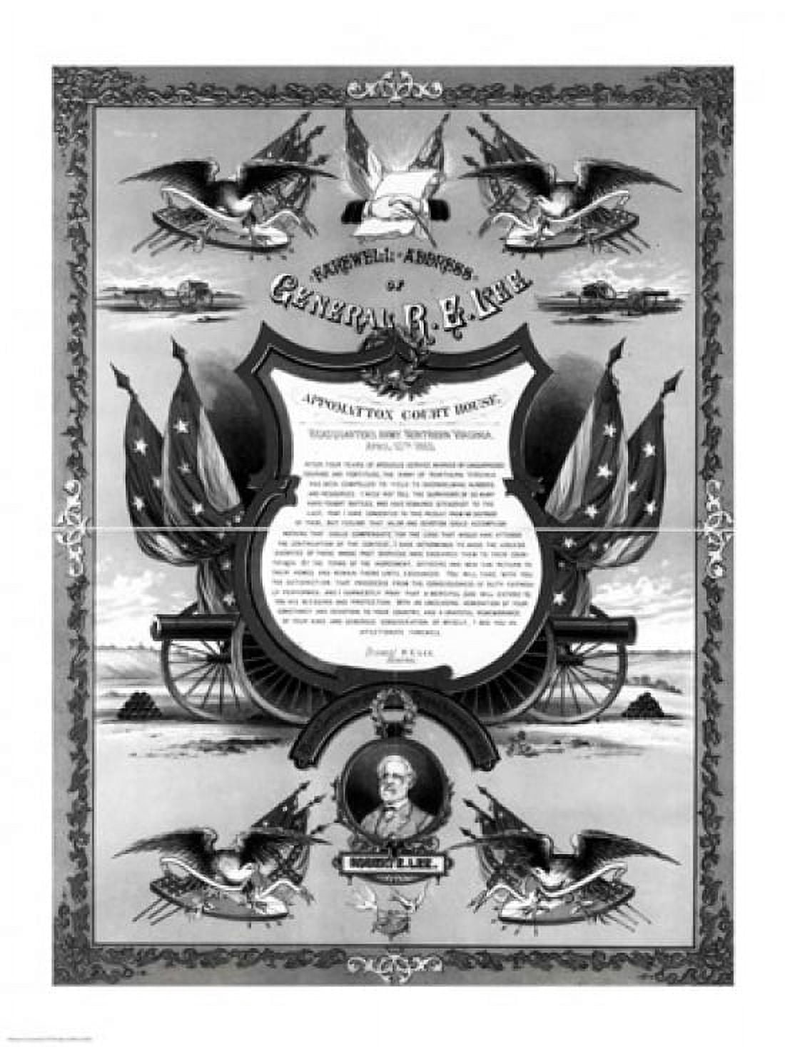 Farewell Address of General Robert E Lee Canvas Art -  (18 x 24)