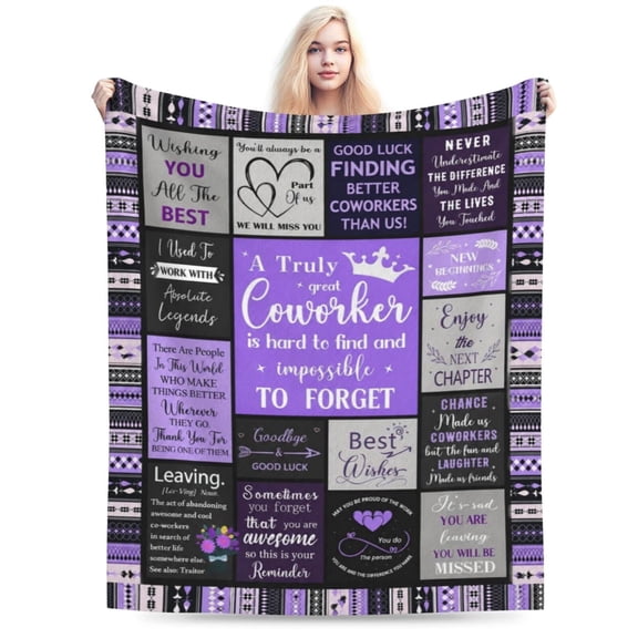 Farewell Gifts for Coworkers, Co Worker Leaving Job Gifts for Women, Goodbye/Going Away Gifts for Colleagues, Appreciation/Thank You Gifts for Coworker, New Beginnings Gifts Blanket 50x40