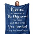 thumbnail image 1 of Farewell Gifts, Graduation Gifts, Coworker/Boss Leaving Job Gifts, Thank You Gifts for Women, Teacher/Employee Appreciation Gift, Retirement Gift, Inspirational Goodbye Gifts Blanket 50” x 60”, 1 of 6