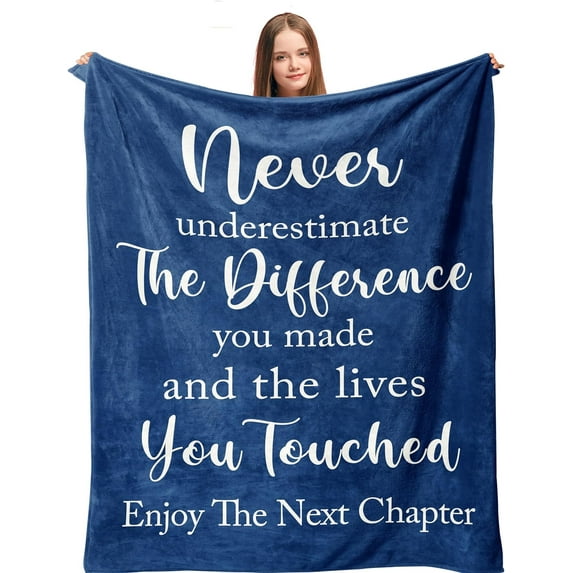 Farewell Gifts, Graduation Gifts, Coworker/Boss Leaving Job Gifts, Thank You Gifts for Women, Teacher/Employee Appreciation Gift, Retirement Gift, Inspirational Goodbye Gifts Blanket 50” x 60”