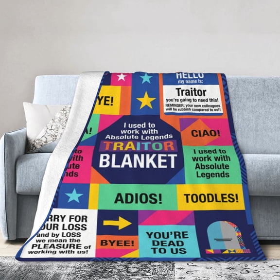 Farewell Gifts for Coworkers Traitor Blanket Coworker Leaving Gifts for Men and Women 50x40