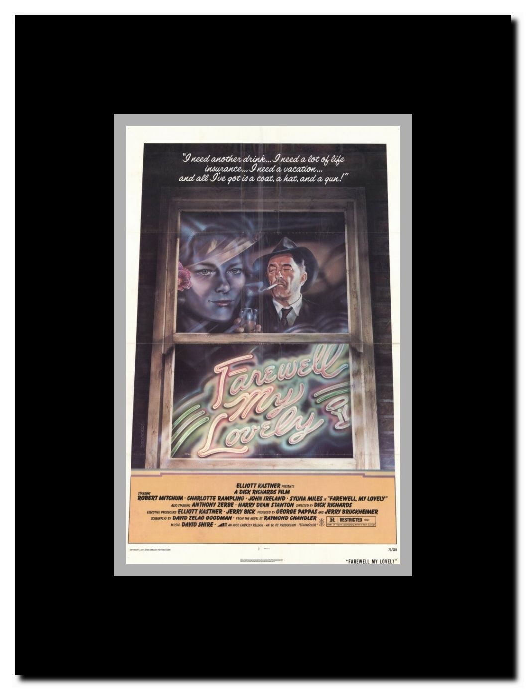 Farewell My Lovely Framed Movie Poster