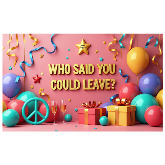 Farewell Party Event Decorations Best Wishes Celebration Banner with Cupcakes and Balloons Retirement Party Backdrop Who Said You Could Leave Indoor Outdoor