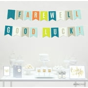 Farewell Retirement Party Decorations, Farewell! Good Luck!, Hanging Pennant Paper Banner with String, 5-Feet