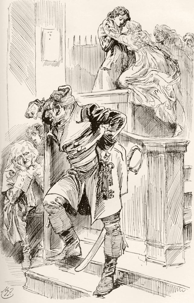 Farewell The innocent Charles Darnay says farewell to his wife Lucie Manette Farewell dear darling of my soul My parting blessing on my love We shall meet again where the weary are at rest They were h