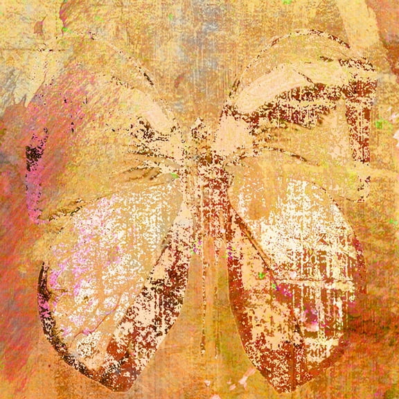 "Farfalla V" Painting Print on Wrapped Canvas