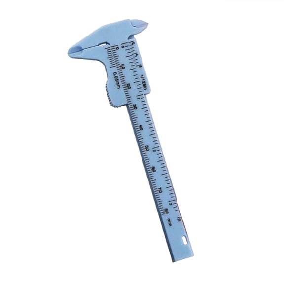 Farfi 0-80mm Mini Multicolor Dual-scale Plastic Vernier Caliper Gauge Measuring Tool (Light Blue)