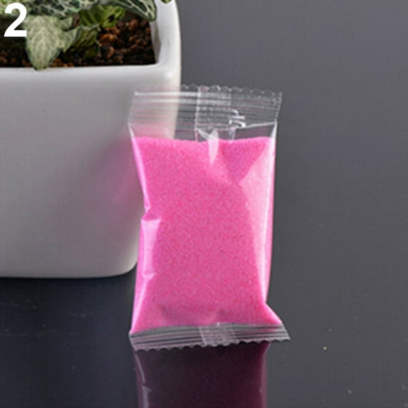 Farfi 1 Bag Colorful Quartz Sand Miniature Tank Aquarium Bonsai Pot Fairy Garden Decor (Pink)