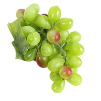 Farfi 1 Bunch Fake Grape Artificial Plastic Lifelike Faux Fruit Home Garden Decoration (Green)