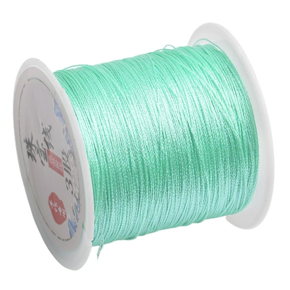 Farfi 1 Roll Braided Thread Flexible Beautiful 3 Strands Universal Sewing Embroidery Crochet Thread for Quilting (Mint Green)