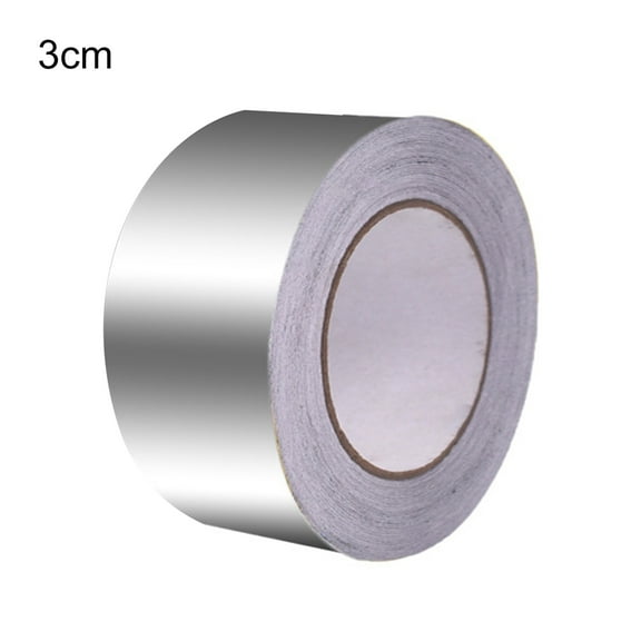 Farfi 1 Roll Heat-resistant More Thicken Aluminum Foil Adhesive Tape Practical Waterproof Duct Tape for Home (3cm)