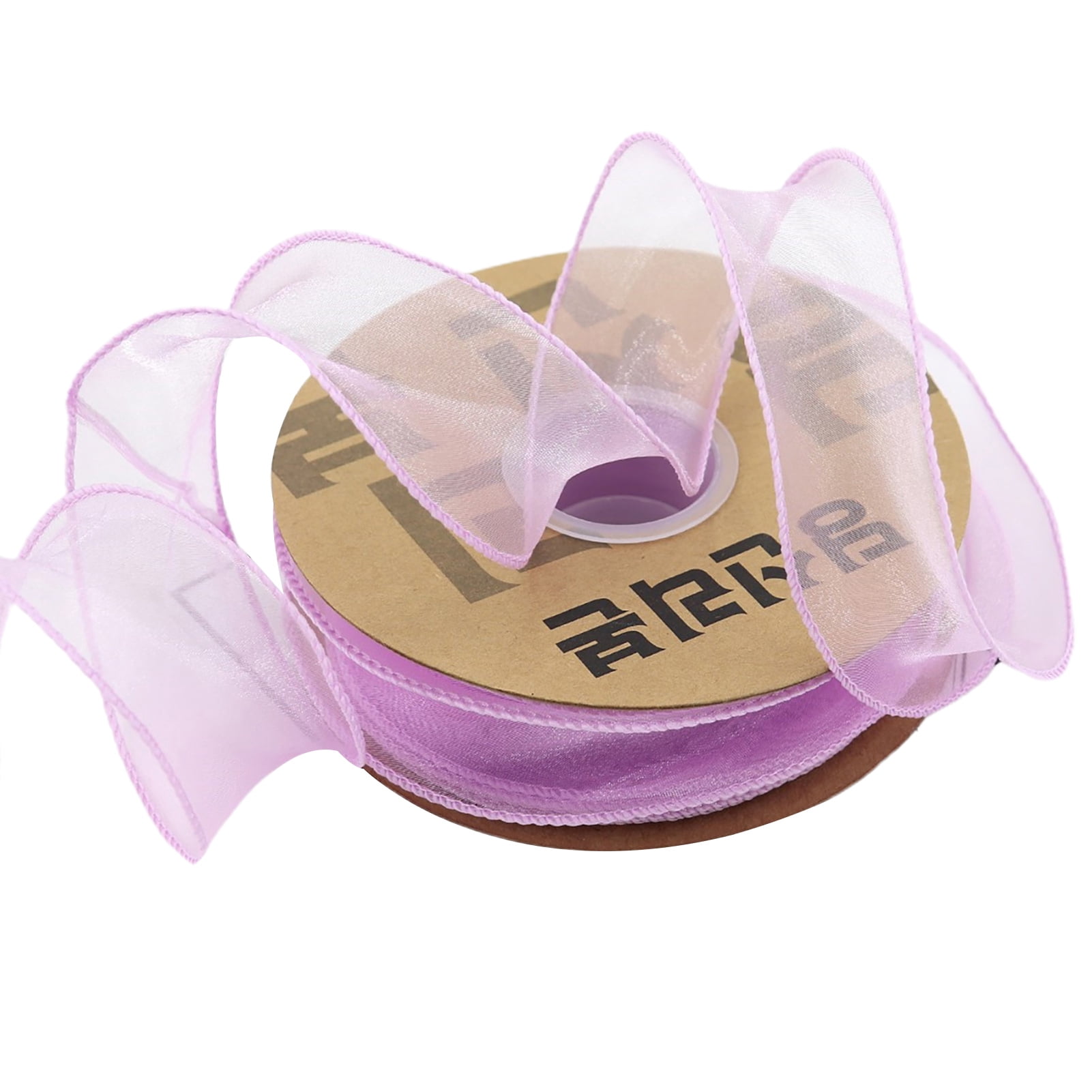 Organic Mesh Pattern Ribbon Farfi 1 Roll Organza Ribbon Wavy Beautiful 2 Yard Multi-functional ...
