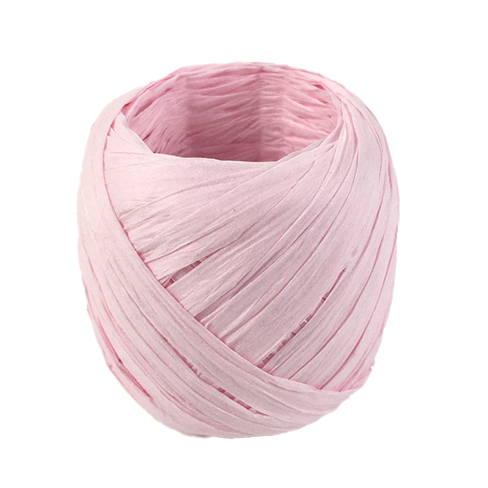 Pink Raffia Ribbon Farfi 1 Roll Paper Ribbon Wear-resistant Multi-Purpose 17 Colors Raffia ...