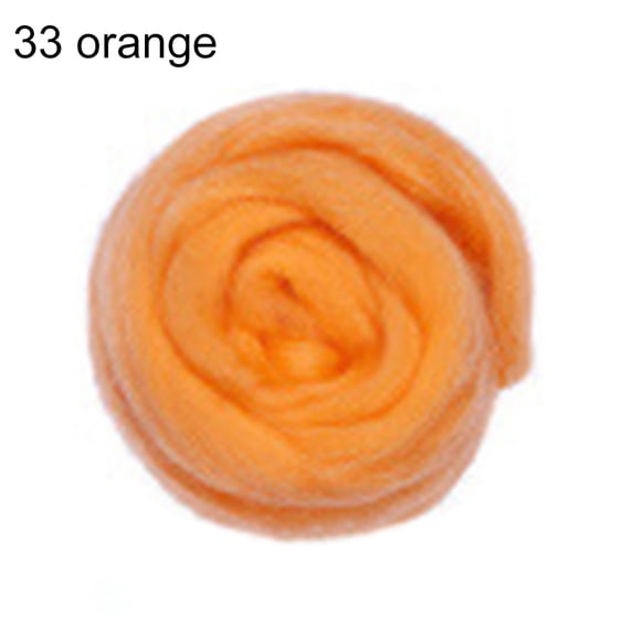 Farfi 10/50g Faux Wool Felting Needle Spinning Wheel Sewing Needlework Woolen Yarn (Style 33,10g)