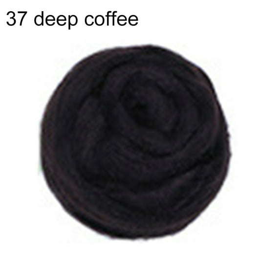 Farfi 10/50g Faux Wool Felting Needle Spinning Wheel Sewing Needlework Woolen Yarn (Style 37,10g)