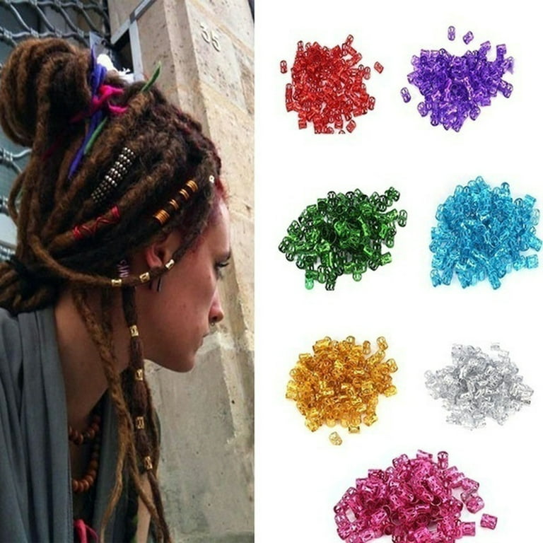 100PCS DIY Women Girls Dreadlocks Beads Braided Hair Rings