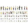 thumbnail image 1 of Farfi 100Pcs/Set People Figure Portable Exquisite Texture ABS Vivid Painted Figure for Sand Table Model (1 set), 1 of 10