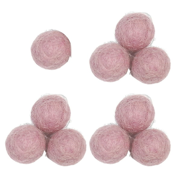 Farfi 10Pcs 15mm Felt Poms Decorative Handmade Funny Handcrafted DIY Wool Felt Earrings Headband Craft Poke Ball Clothing Accessories (Style Z)