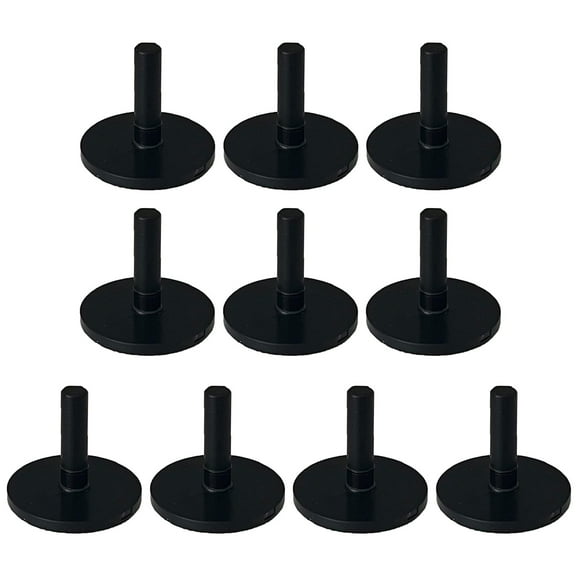 Farfi 10Pcs Rubber Duck Mount with Adhesive Effectively Fix Removable Anti-slip Fixed Yellow Duck Car Model Display Bracket Home Use (Black,Round)