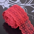 thumbnail image 1 of Farfi 10m Embroidered Lace Trim Ribbon Band Clothes Handicraft DIY Sewing Decoration (Red), 1 of 13