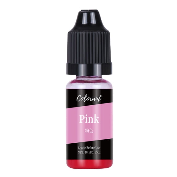 Farfi 10ml Candle Colorant Leakproof High Concentration Excellent Saturation Artistic Good Sealing Soap Candle Colorant Crafts Making (Pink)