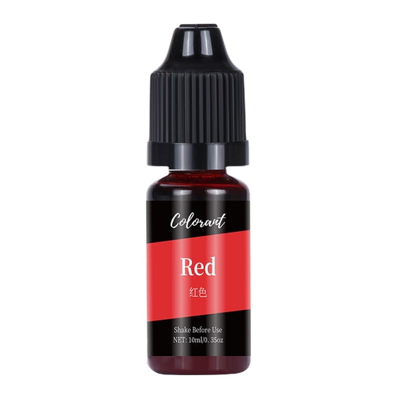Farfi 10ml Candle Colorant Leakproof High Concentration Excellent Saturation Artistic Good Sealing Soap Candle Colorant Crafts Making (Red)