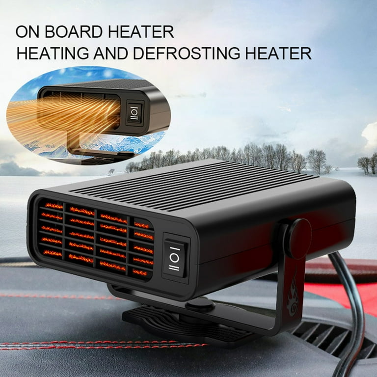 Farfi 12 24V Winter Portable Car Electric Heater Fan Windscreen Defroster Demister White
