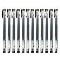 Farfi 12Pcs Gel Ink Pen 0.38mm Student Stationery Office DIY Sketching Writing Tool (Black)