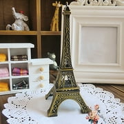 Farfi 15cm Vintage Alloy Bronze Tone Paris Eiffel Tower Figurines Statue Model Decor See description