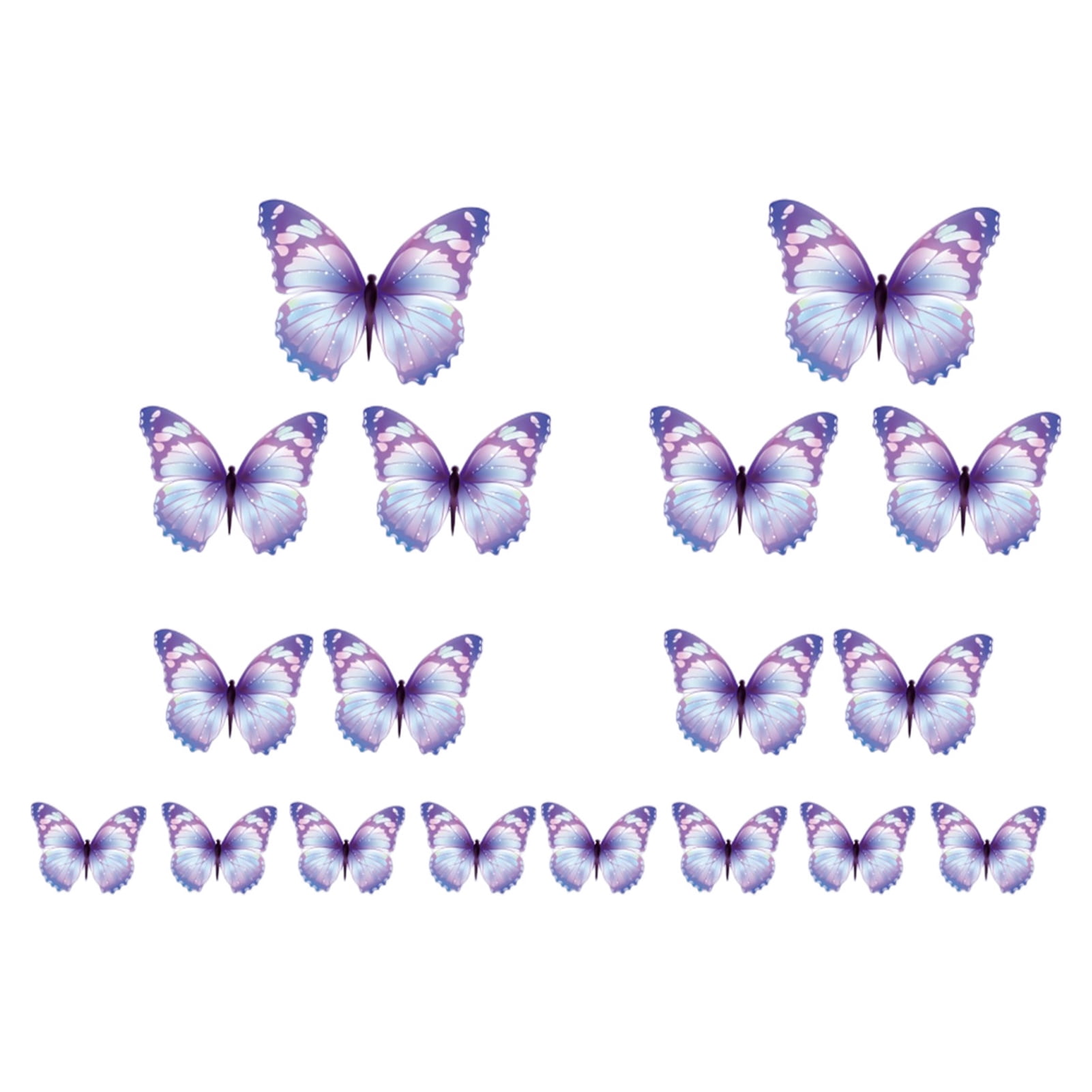 Farfi 18Pcs/Set Butterfly Cake Toppers Realistic Vivid Image Food Grade ...