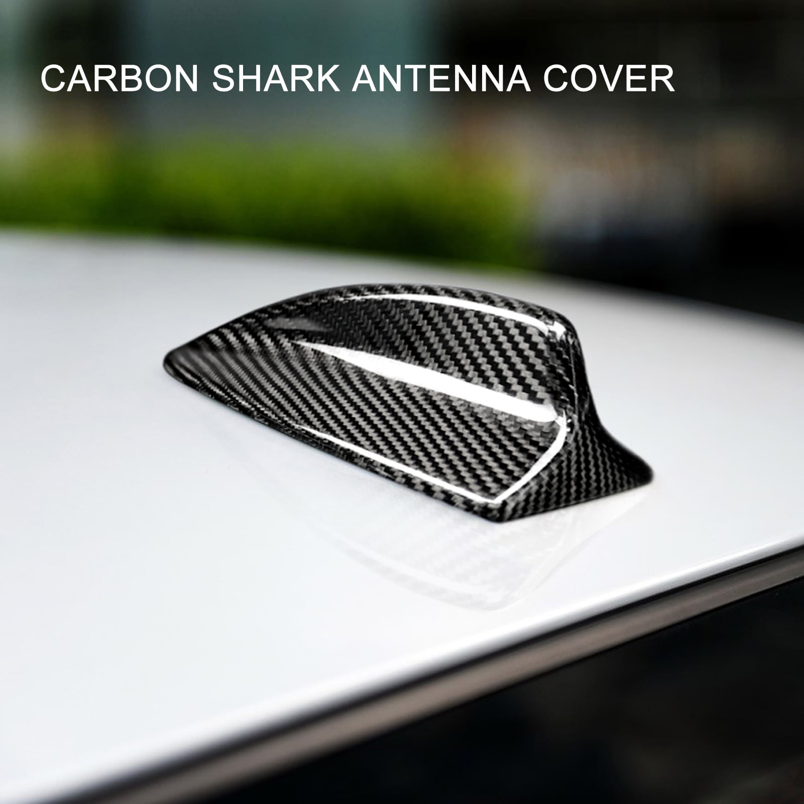 Farfi 19.5cm Dustproof Heat-resisting Shark Fin Antenna Cover Carbon Fiber Antenna  Aerial Cover Trim for BMW M3 M5 3 Series E90 E92 