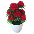 thumbnail image 1 of Farfi 1Pc Artificial Chrysanthemum Bonsai Potted Plant Landscape Home Floral Decor (Red), 1 of 13