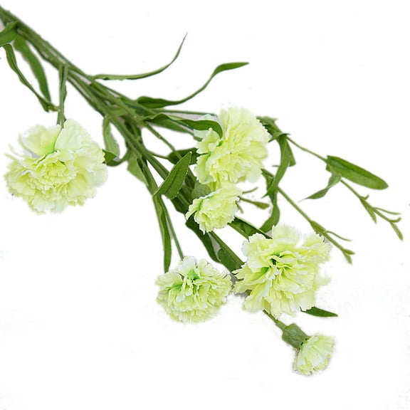 Farfi 1Pc Carnation Artificial Flower Fake Plant Home Decor Wedding Party Centerpieces (Green)