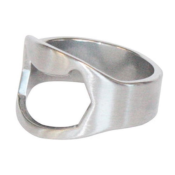 Farfi 1Pc Creative Stainless Steel Bar Beer Tool Portable Finger Ring Bottle Opener (1pc)