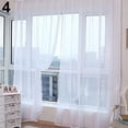 thumbnail image 1 of Farfi 1Pc Home Voile Pure Color Window Curtain Tulle Panel Sheer Scarf Valance Decor (White), 1 of 7