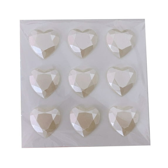 Farfi 1Set Sticker Wide Application Shining Easy to Use Adorable 3D DIY Heart-shaped Mobile Phone Case Decorative Stickers for Phone Case (Type F)