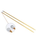thumbnail image 1 of Farfi 2 Pcs Aluminum Single Point Knitting Needles Pins Straight DIY Weaving Tool (4.5 mm), 1 of 13