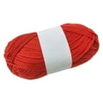 thumbnail image 1 of Farfi 2 Rolls 100g Knitting Yarn Good Touch Anti-pilling Coarse Shrinkage Resistant Handcrafted DIY Soft 2mm Round Strand 100 Percent Pure Cotton Rope Home Supply (Red Orange), 1 of 13