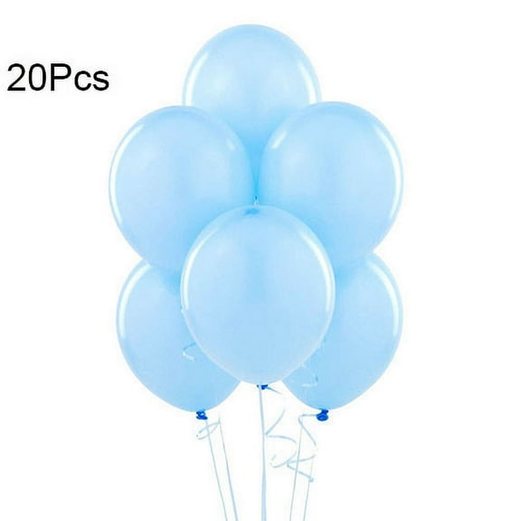 Farfi 20Pcs Holiday Party Birthday Festival Wedding Pure Latex Helium Air Balloons (Light Blue)
