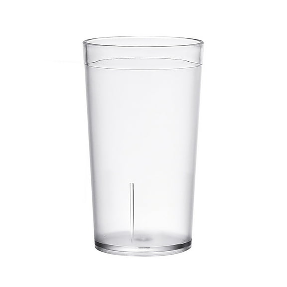Farfi 210/280/350/450ml Drinking Glass Restaurant Style Breaking Resistant Transparent Acrylic Highball Drinking Tumbler for Party (Size L)