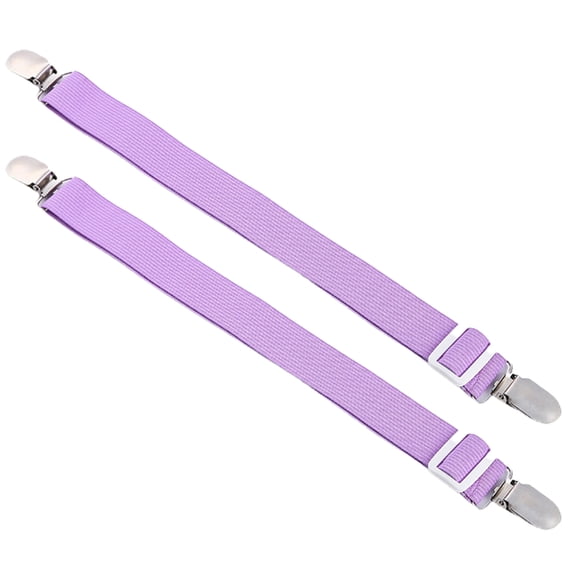 Farfi 2Pcs Adjustable Elastic Bed Sheet Clips Anti-slip Multipurpose Sofa Cushion Mattress Cover Bed Sheet Straps for Bedroom (Purple)