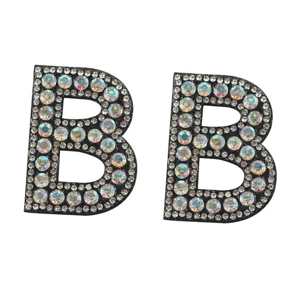 Farfi 2Pcs Convenient Clothes Patch Easy Use Fabric Iron on Alphabet Clothing Repair Patch for Home (Style B)