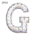 thumbnail image 1 of Farfi 2Pcs DIY Handmade Patch Decor Fabric Adorable English Letter Shape Patch Sticker for Bag (Style G), 1 of 13