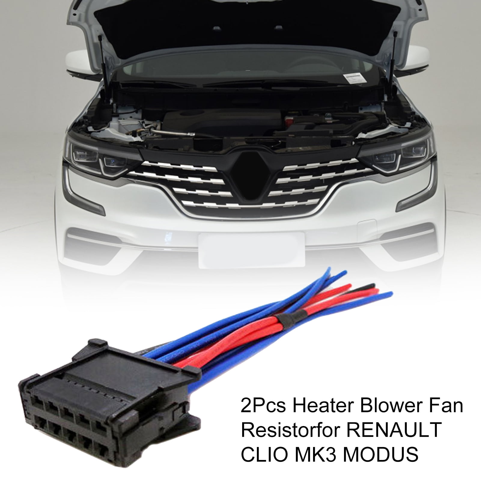 Farfi 2Pcs Heater Blower Fan Resistor 7701209803 for RENAULT CLIO MK3 MODUS  