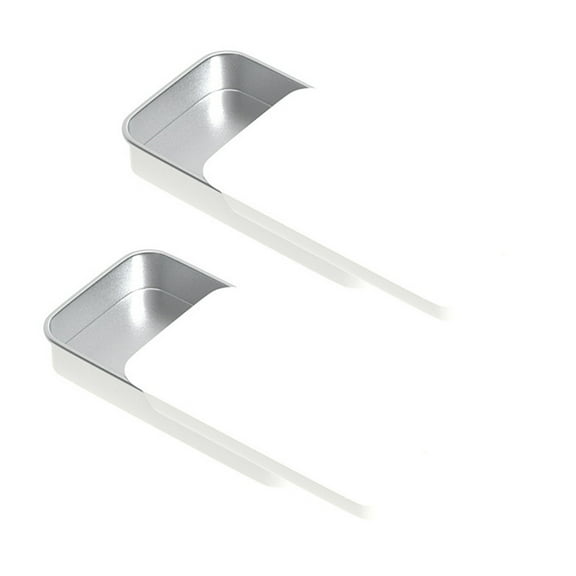 Farfi 2Pcs Storage Tin Boxes Compact Size Good Seal Effect Rust-proof Lightweight Smooth Edge Burr Free Storage Organizer Small Metal Empty Tins with Push Lid Home Supplies (White)