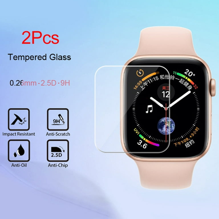 Farfi 2Pcs Tempered Glass Anti-Scratch Protective Film for Apple Watch  38/40/42/44mm 