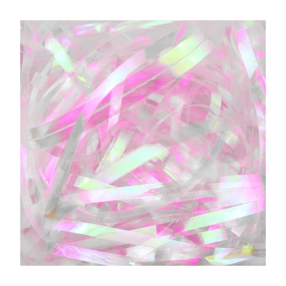 Farfi 30/50/100g Raffia Paper Glitter DIY Colorful Shredded Lafite Paper Raffia Filler Gift Box Material (Transparent,50g)