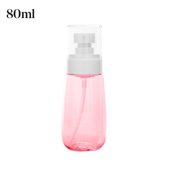 Farfi 30/60/80/100ml Liquid Soap Shampoo Lotion Shower Gel Pump Bottle Empty Dispenser (Transparent Pink,80ML)