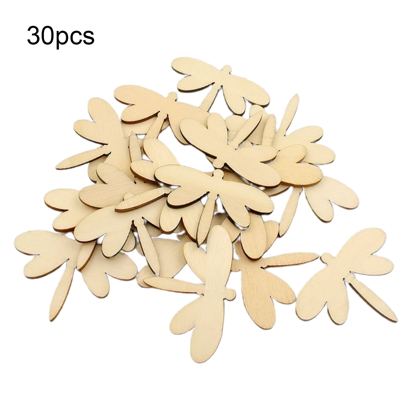 Unfinished Wooden Cutouts – 24pcs Spring Shapes For Painting, DIY Crafts & Decor