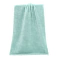thumbnail image 1 of Farfi 35x75cm Face Towel Soft Comfortable Breathable Lace Decor Strong Water Absorption Wiping Solid Color Bathroom Coral Fleece Bath Shower Towel for Beauty Salon (Green), 1 of 13